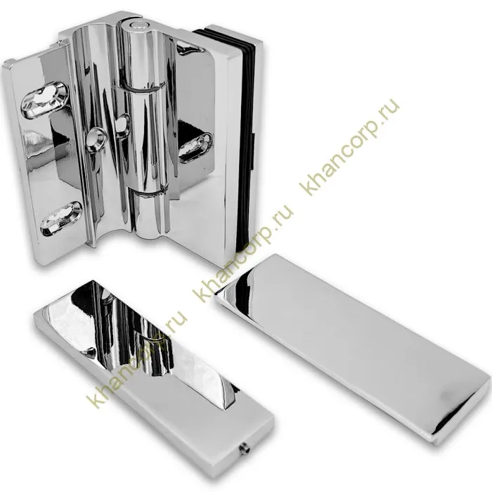 Петля Гера FDP-122 стена-стекло 90˚ открывание внутрь, цинк/хром