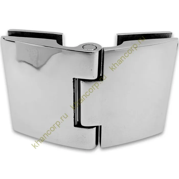 Петля Европа FDP-115 стекло-стекло 180˚ без крышек, нержавейка/полированный