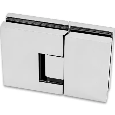 Петля Фурия FDP-242R стекло-стекло 180° правая, с подъемным механизмом, латунь/хром