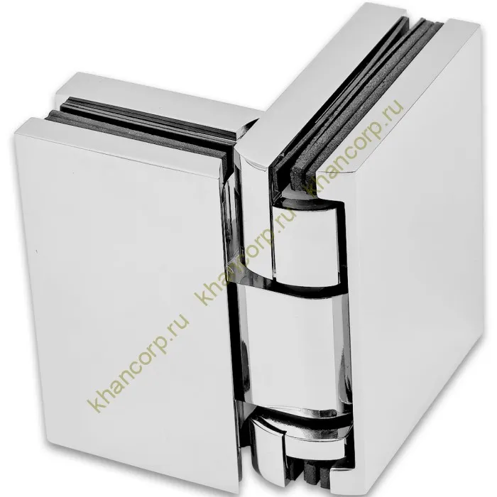 Петля Фурия FDP-242R стекло-стекло 180° правая, с подъемным механизмом, латунь/хром