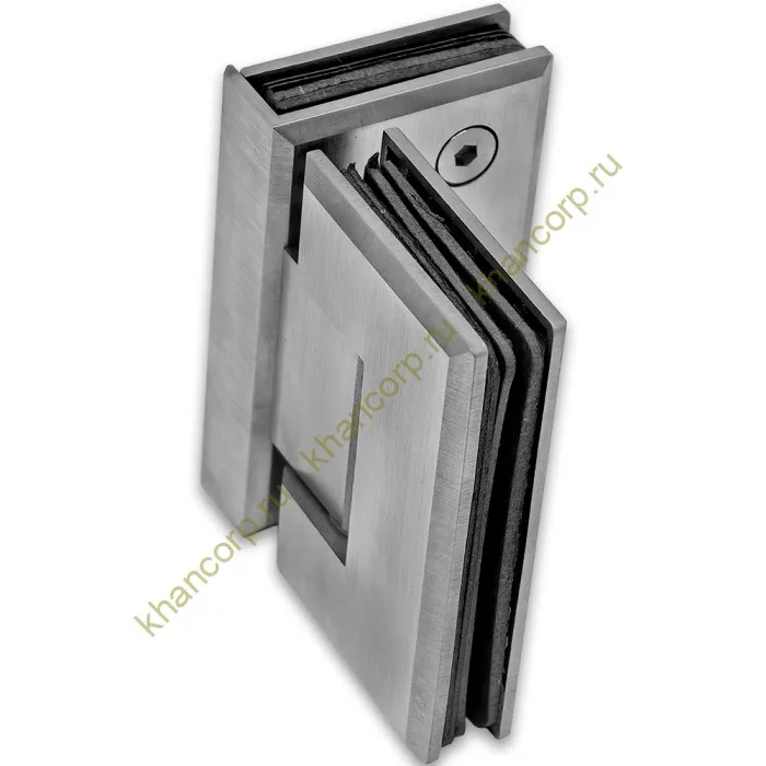 Петля Бета β FDP-23 стекло-стекло 90˚, нержавейка/матовый