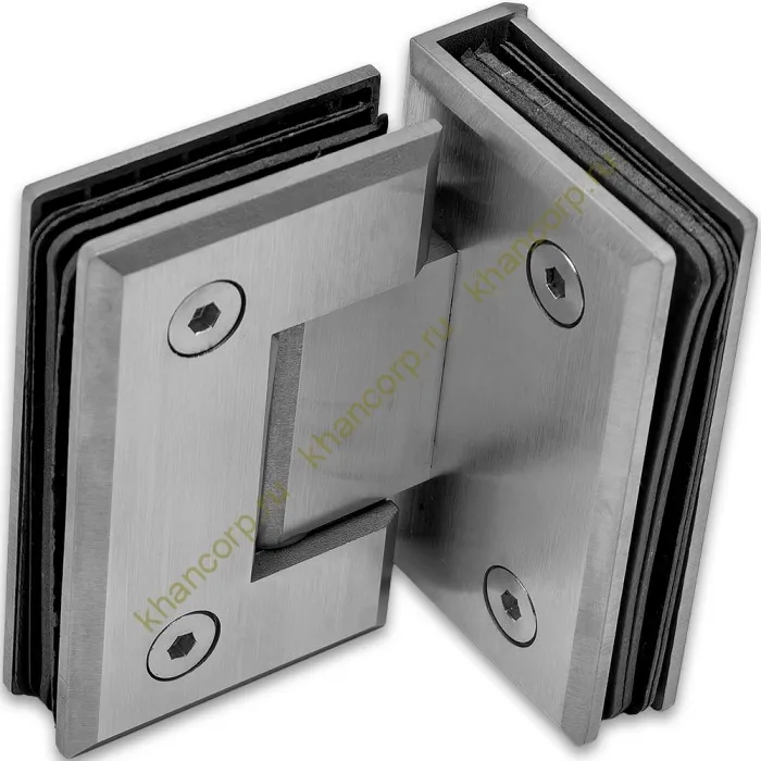 Петля Бета β FDP-23 стекло-стекло 90˚, нержавейка/матовый