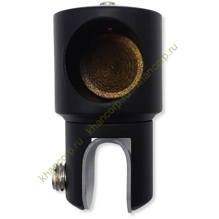 Держатель стекла FDC-12 трубы 19 торцевой 0°-360°, латунь/черный
