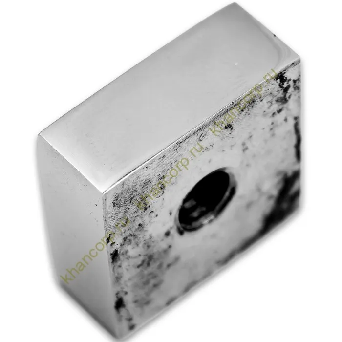 Заглушка квадратная FDRA-02 для ручки скобы 19х19 мм, нержавейка/полированный