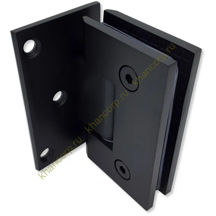 Петля Альфа FDP-10 стена-стекло с боковым креплением, цинк/черный